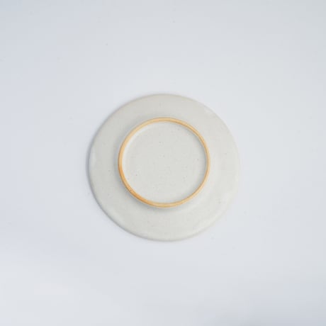 フルカワゲンゴ・4.5寸リム皿 / 白釉