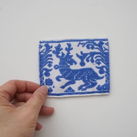 アンティーククロスの鹿刺繍 コースター