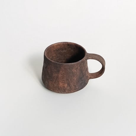 水谷智美・台形マグカップ/茶色