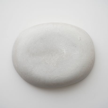 渡辺隆之・薪窯 / だ円皿 ・白①