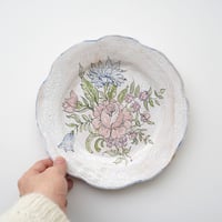 優しい色合いの薔薇の絵皿