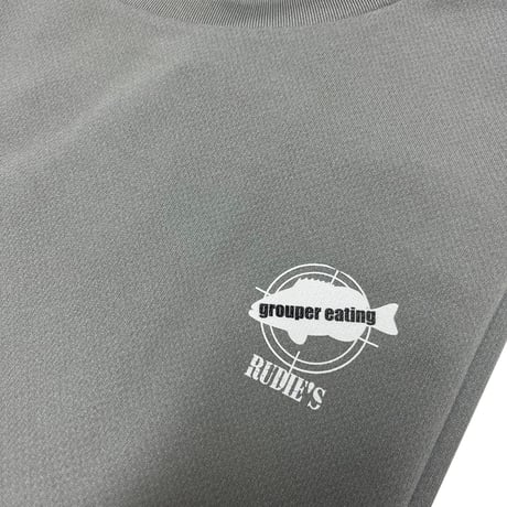 GROUPER EATING ドライ長袖Tシャツ（グレー）