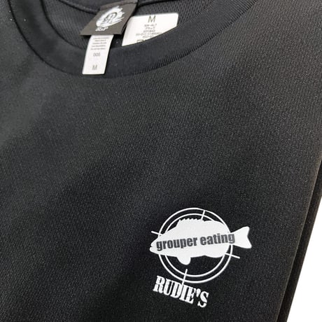 GROUPER EATING ドライ長袖Tシャツ（ブラック）