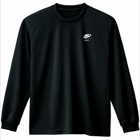 GROUPER EATING ドライ長袖Tシャツ（ブラック）