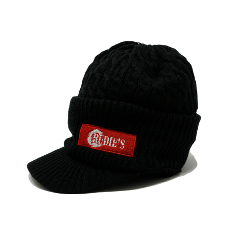 防風バイザーニットキャップ（ブラック）
