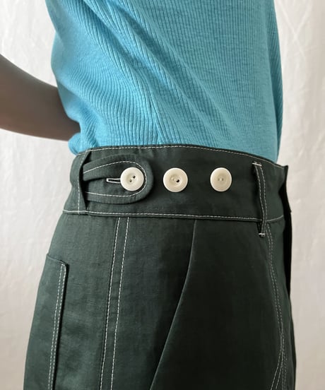 silky twill work pants (2colors)