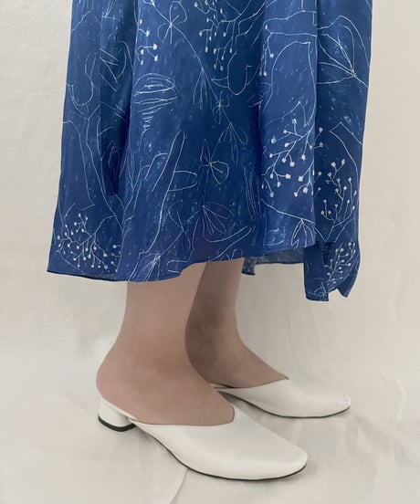 "blue chirping" kassen one shoulder wrapped skirt