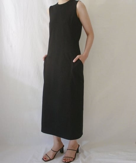 sleeveless cut sewn dress (2colors)