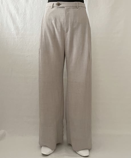 1 tuck wide straight pants（2colors）