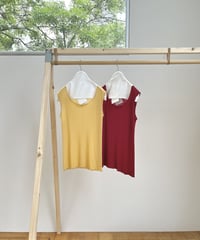 tencel wool square neck tank top (2color)