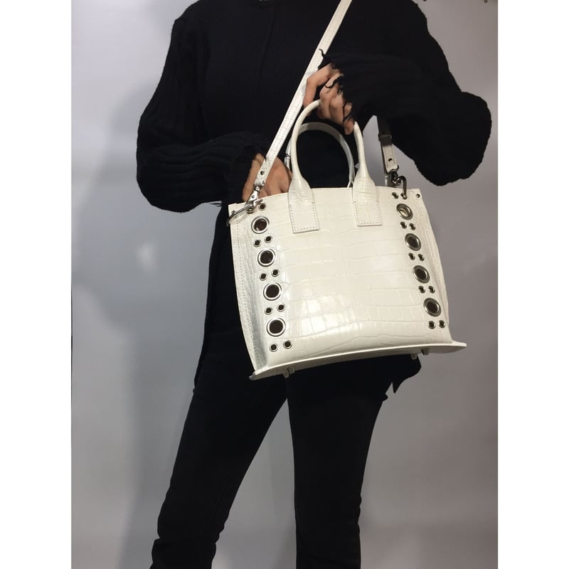 Eyelet Tote Bag - 2way【White】 | HARTZZ