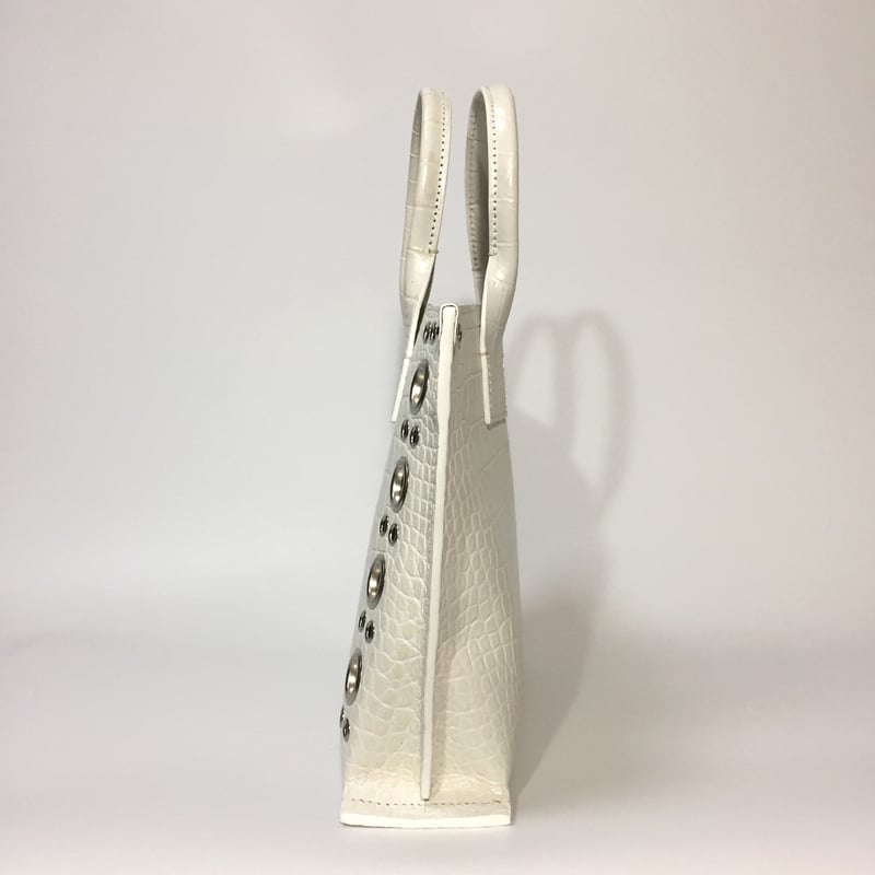 ANYA HINDMARCH2way ショルダーバッグレザー白ハトメ