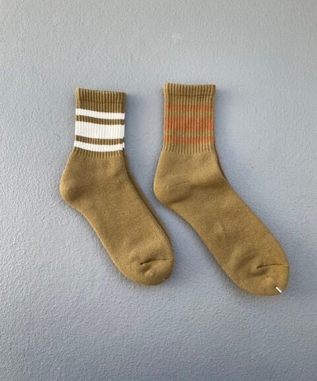 TONNY SOCKS , WhiteラインとBrownライン 2P Socks