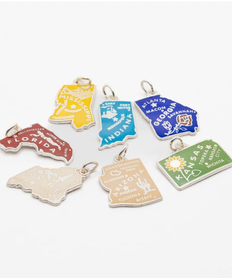 Wells States Charm / Wells Sterling Silver