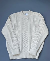 THE ART OF WOOL / Bolivia 製、Alpaca 100% High Gauge , Cable Knit Sweater