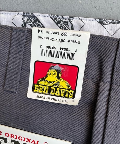 90's MADE IN USA , BEN DAVIS Work Pants / New Old Stock