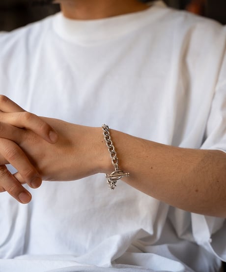 T-bar.Cuban Bracelet  ( コマ中 ) / MADE IN CALIFORNIA