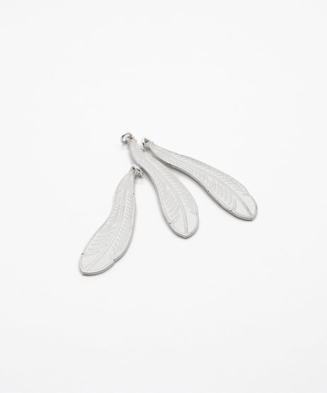 Feather Charm Large / Wells Sterling Silver