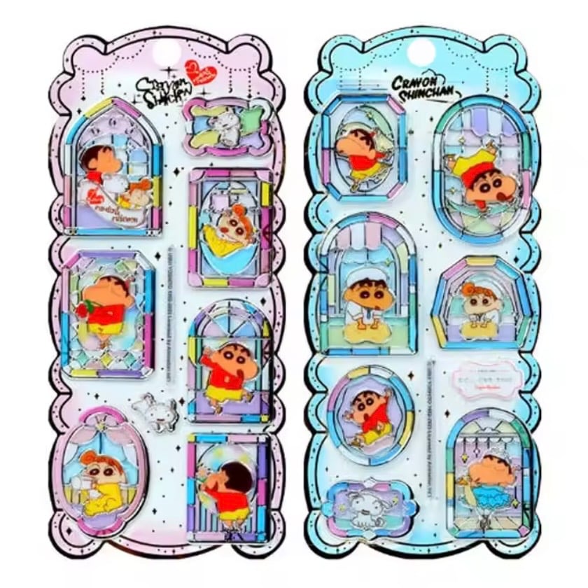 ステンドグラス風クレヨンしんちゃんシール(2079) | こどもふく🧸mocokids