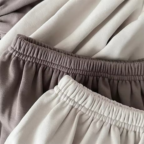 beige gray×coffeeラウンドカラーセットアップ(1062)