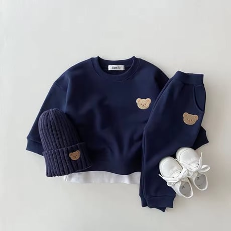 5color くま刺繍スウェットセットアップ(1892)
