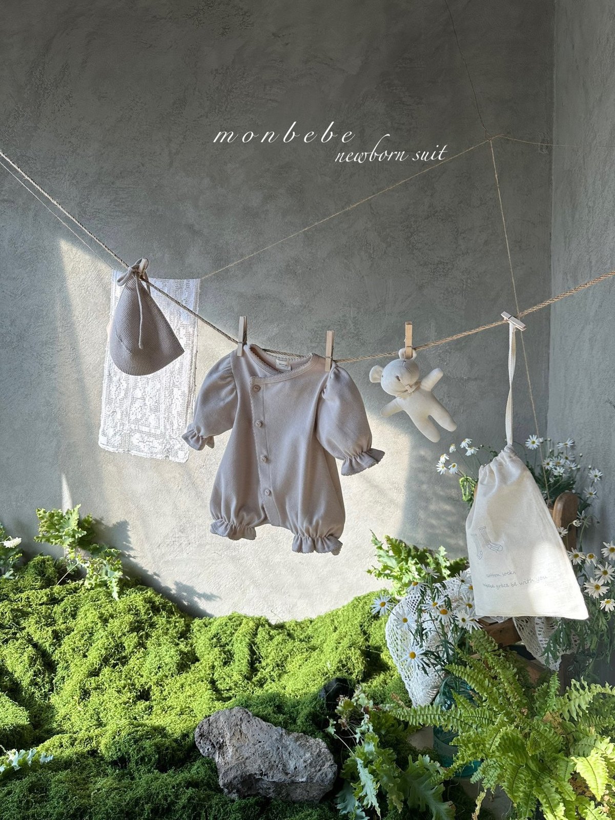 24時間限定【セット販売・超美品】monbebe グローリーロンパース
