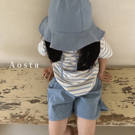 即納【Aosta】signature border T-shirt(2999)