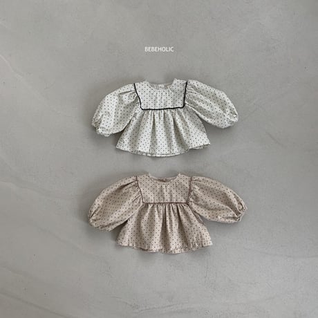 即納【bebeholic】dot blouse (be13)
