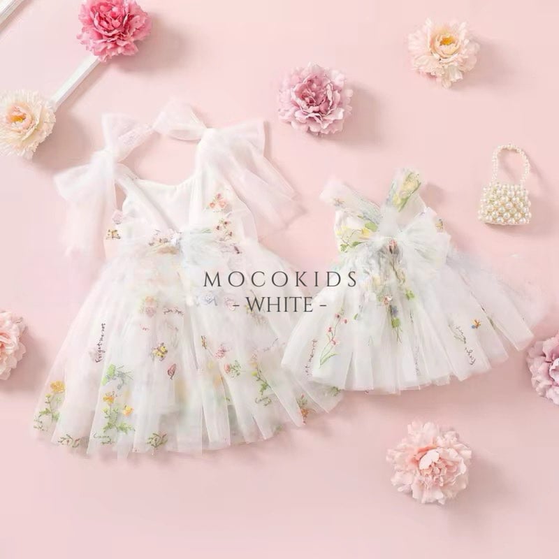 9color flower gardenキャミリボンチュールロンパースドレス(525 9color flower gardenキャミリボンチュールロンパースドレス(525