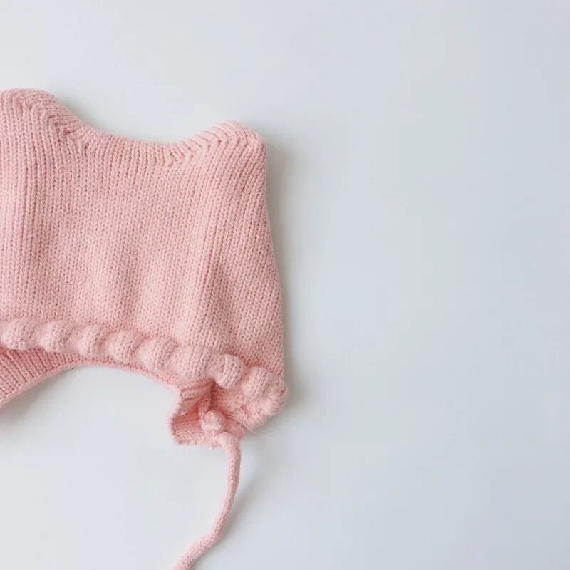 猫耳ぽこぽこラインボンネット(162) | こどもふく🧸mocokids