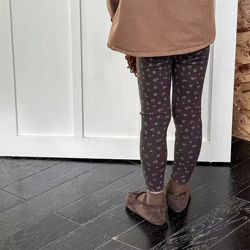 3color 花柄スリムフィットレギンス(619) | こどもふく🧸mocokids