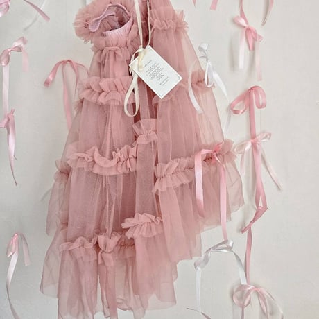 kids 4color 4-tier frillキャミチュールドレス(1228)