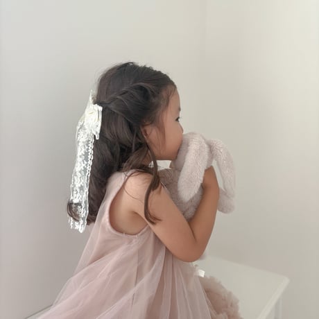 kids pink/white ミニリボンAラインチュチュドレス(826)