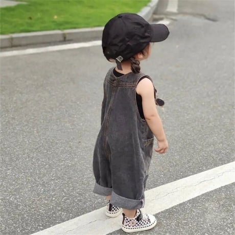 2color ゆるっとシルエットデニムサロペット(3081)
