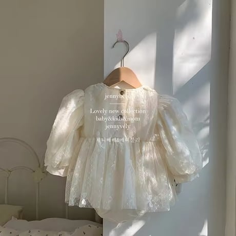 jennybebe 総レースリボンドレスロンパース(836)