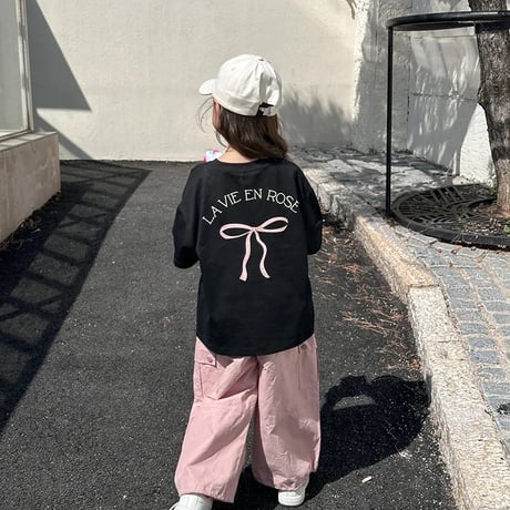 kids 4color リボンオーバーtシャツ(4132)