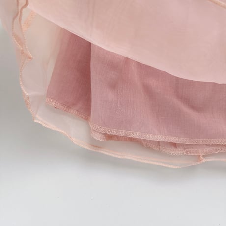 beige/pink シフォンブーケドレス(2249)