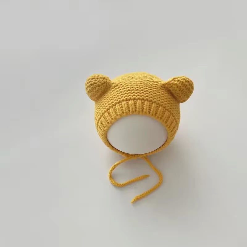 8color くま耳かぎ針編みニットボンネット(708) | こどもふく🧸mocokids