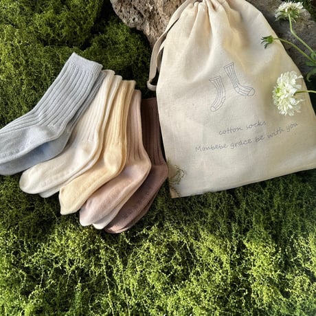 即納【monbebe】Spring cotton sock set(mo1)