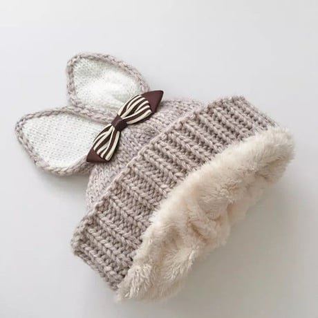 うさ耳りぼんニット帽(104)