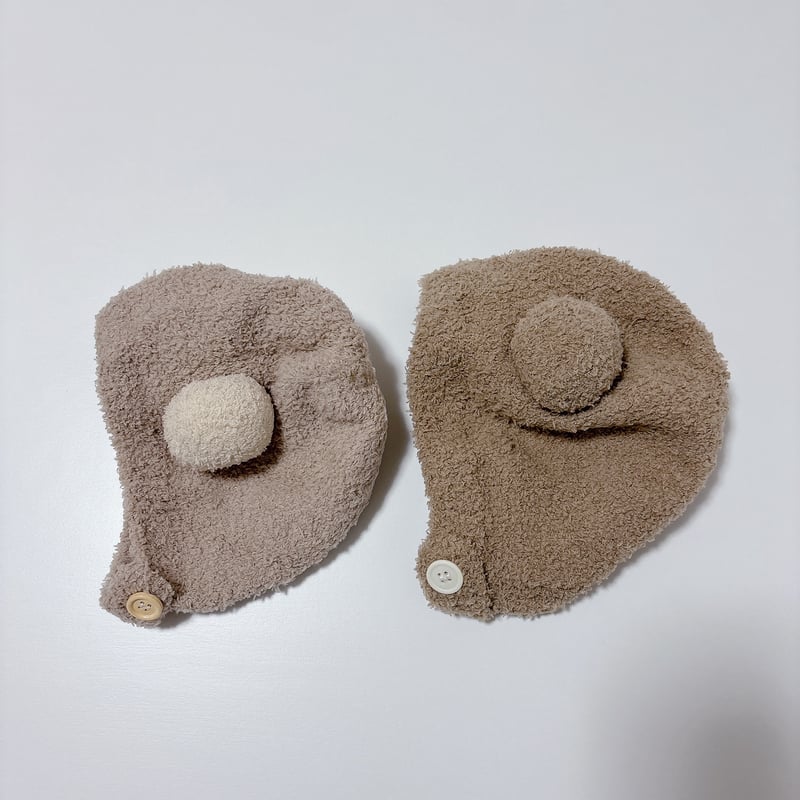 即納あり◇BIGポンポンくま耳ニット帽子(449) | こどもふく🧸mocokids