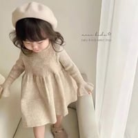 袖ラッフルニットリブワンピース(2376)