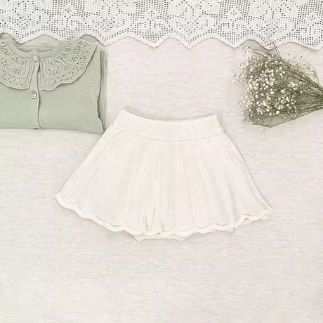 green/white ラインニットスカート(2019)