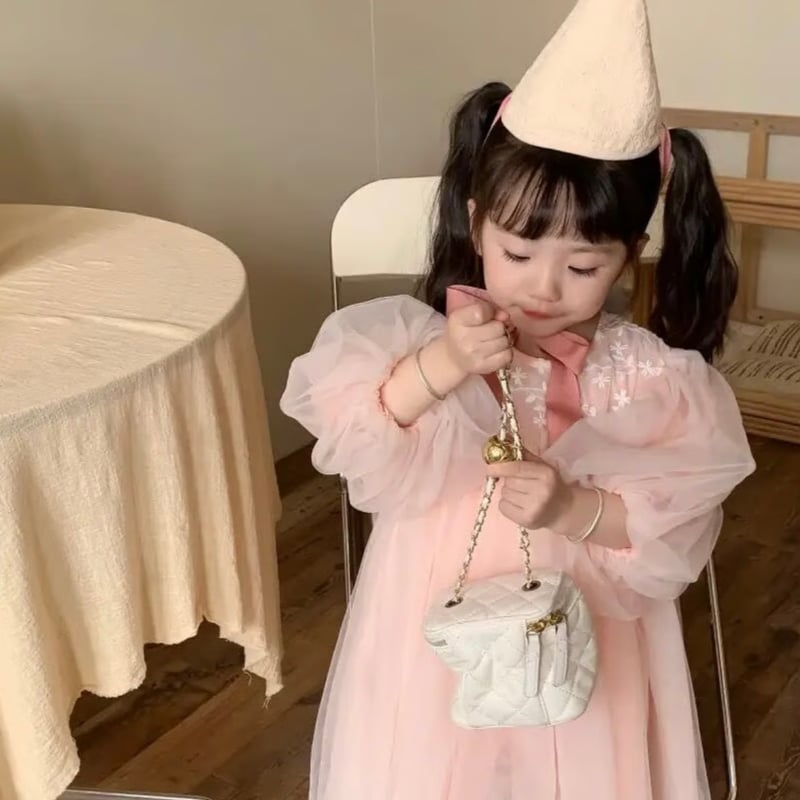 moco moco powan刺繍×チュールのドレス　もこもこぽわん moco moco powan