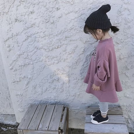 kids スウェットロゴワンピース(595)