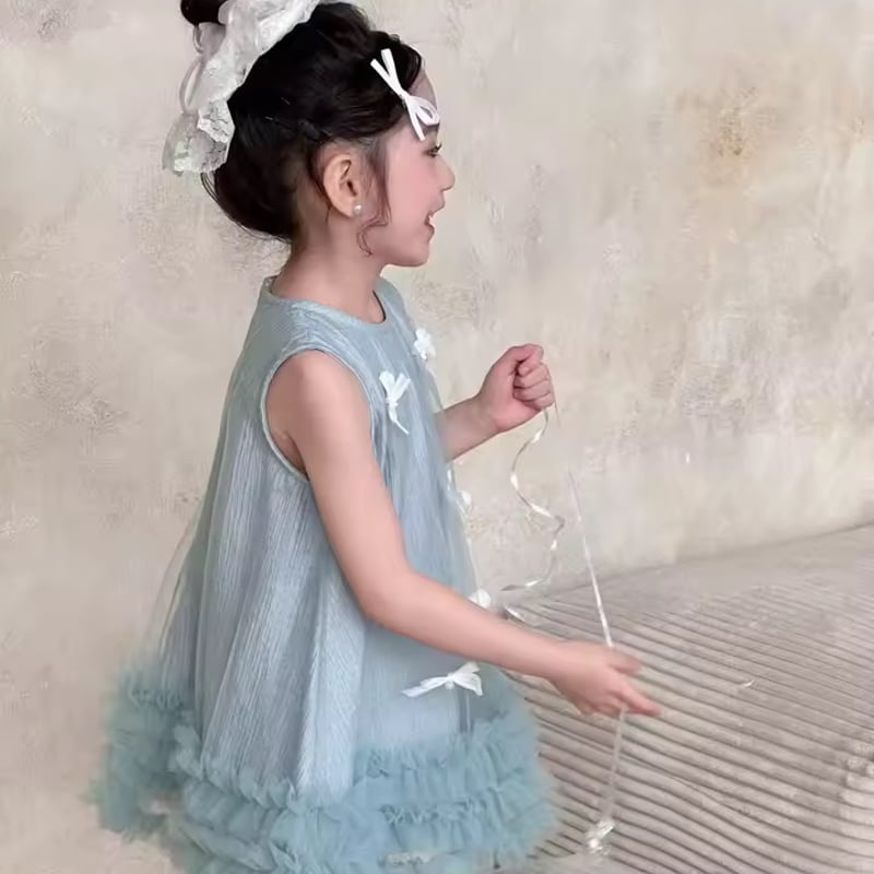 La Pafait ミントグリーン リボンドレス サッパリしたミントグリーンの色合いが爽やかなウエストリボン