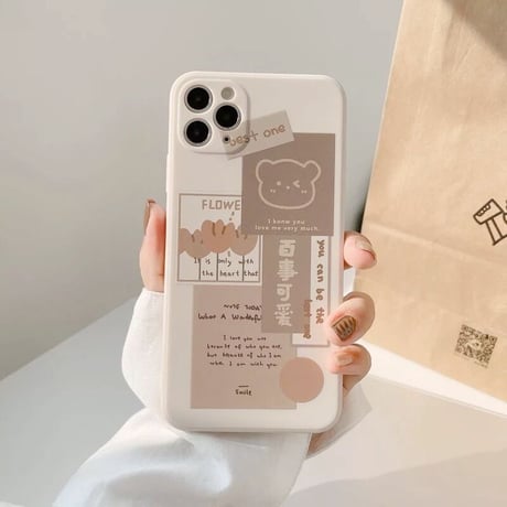 レトロチョコレートくまiPhoneケース(1625)