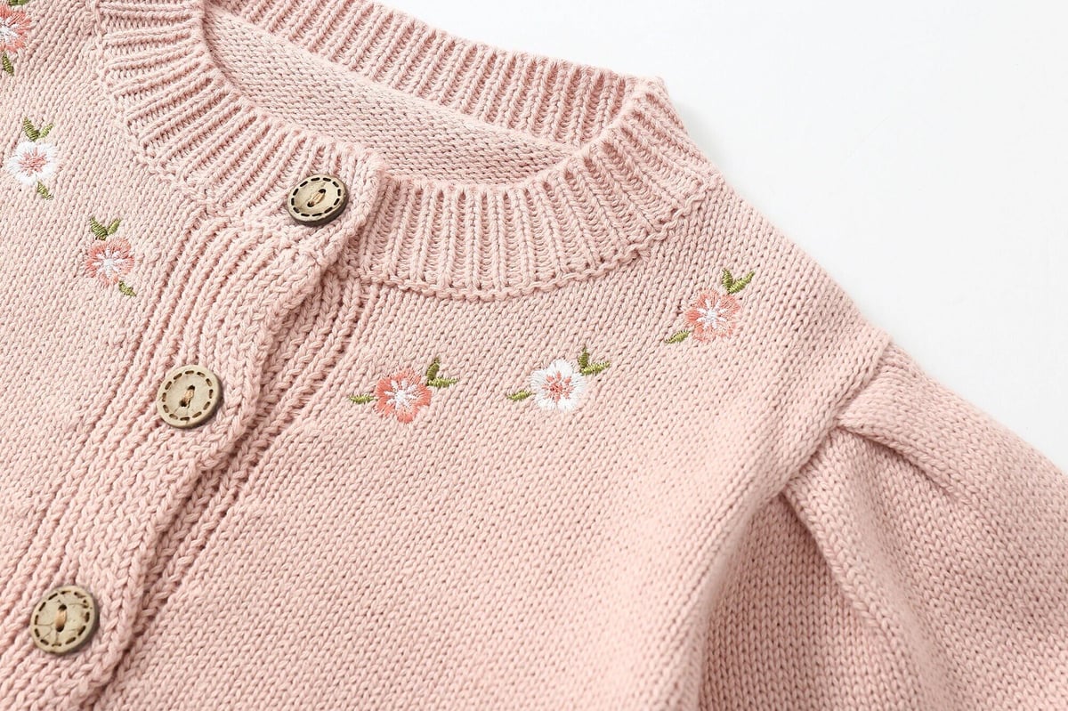 pink 小花柄ニットガーデンorニットサロペット(3271) | こどもふく 