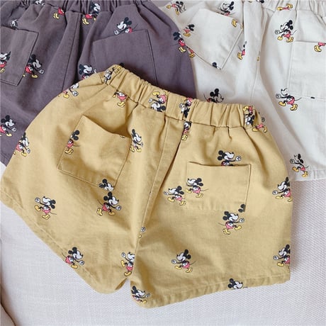 3color ミッキー柄ショートパンツ(1293)