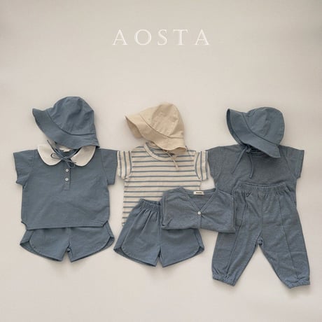 即納【Aosta】signature border T-shirt(2999)